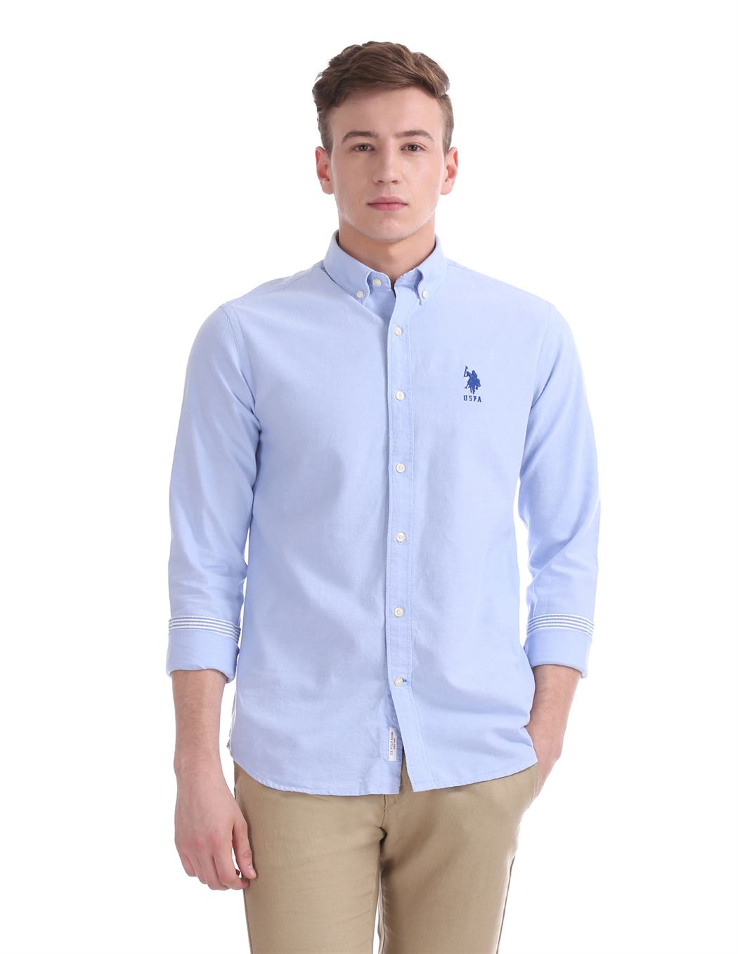 U.S. Polo Assn. Men Casual Wear Blue Shirt